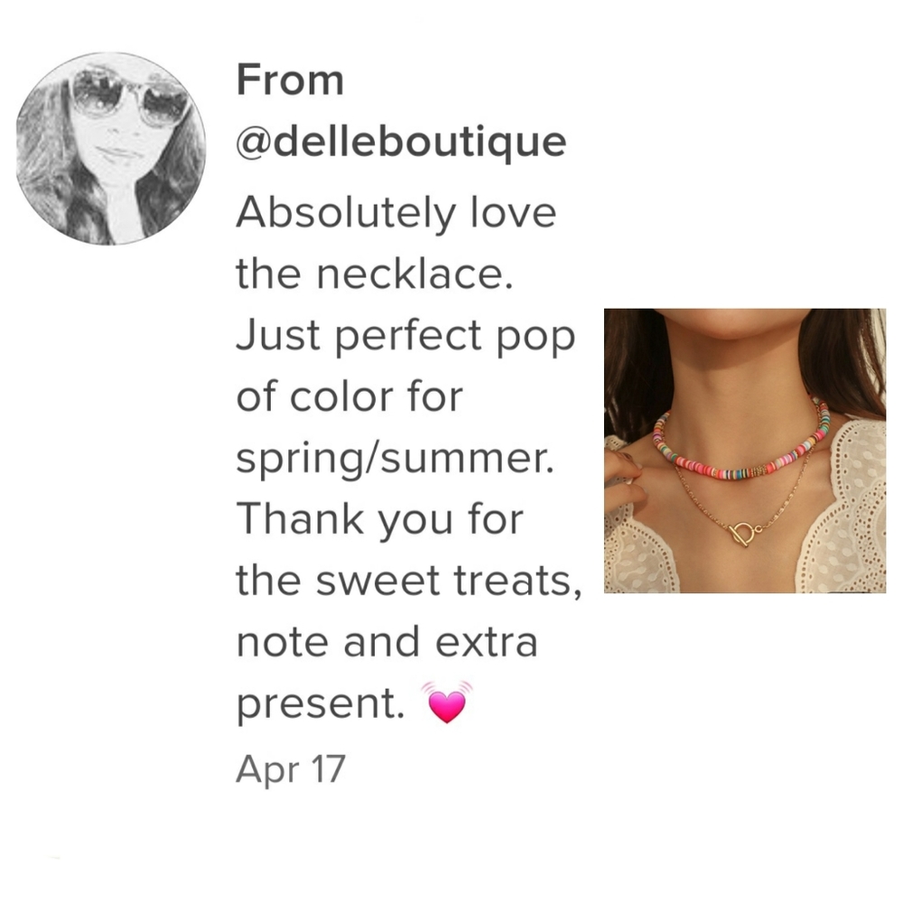 SEE MY SIMILAR NECKLACES Multi-color Faux Puka Shell Necklace Gold Tone Chain - Picture 6 of 12